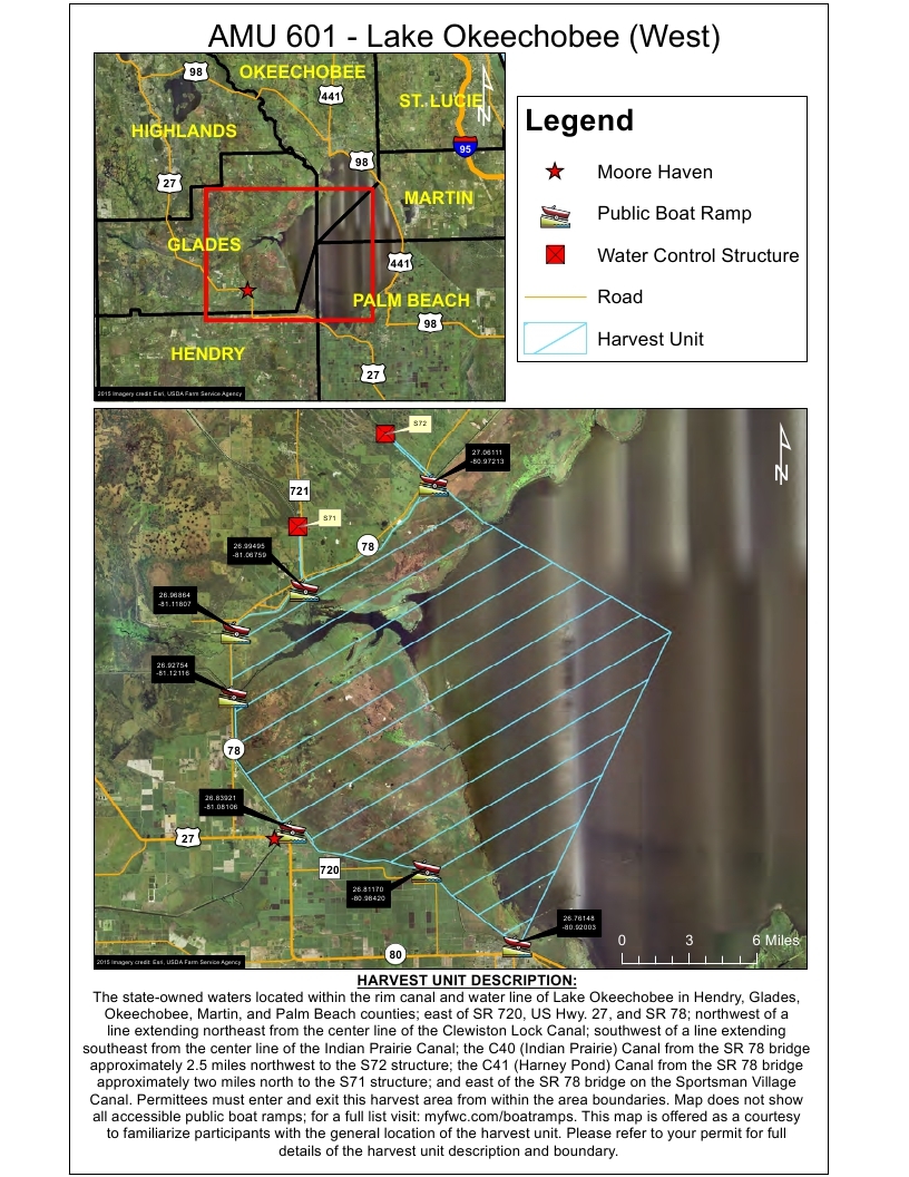 lake okeechobee west gator hunting map